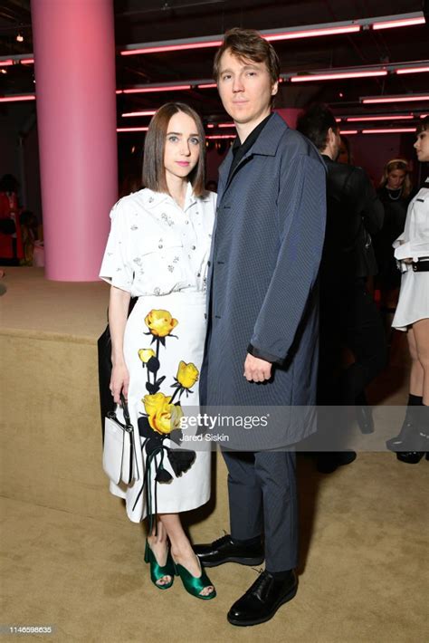 Zoe Kazan and Paul Dano attend the Prada Resort 2020 fashion 